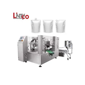 LINTYCO Automatic Premade Spout Stand Pouch Shampoo Liquid Soap Detergent Filling Machine doypack packaging machine