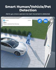 Caméras de sécurité <span class=keywords><strong>Reolink</strong></span> 5MP Extérieur <span class=keywords><strong>Sans</strong></span> <span class=keywords><strong>fil</strong></span> WiFi Vision nocturne couleur Détection humaine/véhicule Alimenté par énergie solaire Caméra IP Cloud - Product Image 3