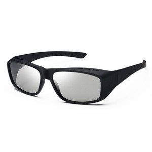 Rectangle Frame Unisex Sports Sunglasses <b>Mirror</b> Lenses 100% UV Protection Outdoor Adult Full Rim Black - Product Image 2