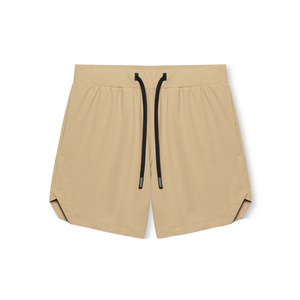 Pantalones Cortos Casuales de Encaje Tejido Monocromático para Hombre con Cintura Integrada, Sin Costuras Visibles, Simplicidad Elevada - Product Image 1