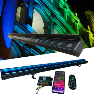 Lámpara de Pared LED Lineal RGBW Inalámbrica <span class=keywords><strong>Casambi</strong></span> <span class=keywords><strong>DMX</strong></span> 512/WiFi con Atenuación de Color Completo y Resistencia al Agua IP65-IP67 - Product Image 1