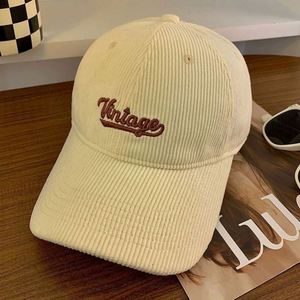 Casquettes de baseball en velours côtelé pour femmes, de haute qualité, en gros, en stock, avec logo brodé personnalisé, casquettes vintage - Product Image 4