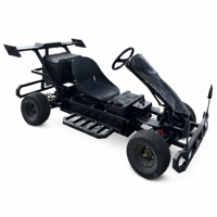 Go Kart Eléctrico Todoterreno en Oferta, Buggy UTV de 4 Ruedas con Luces LED Rojas, Barra Antivuelco, Neumáticos Grandes, Asiento Individual, para Adultos, Deportivo