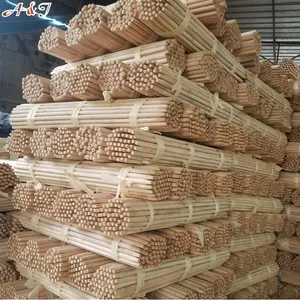 Fabricantes Escoba Palo Techo Alta calidad Madera China Madera Eucalipto Tapa de plástico Pvc Madera Mop Stick