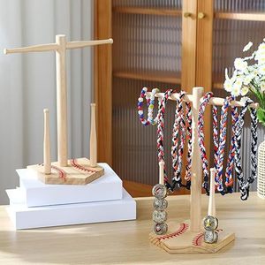 Support de rangement pour bagues et bijoux en bois massif, présentoir pour bagues commémoratives Champion, pour usage domestique - Product Image 1