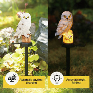 Luces Solares LED Decorativas de Resina con Forma de Búho para Jardín, Lámpara de Paisaje para Exteriores, Césped, Patio, Camino, Decoración de Jardín - Product Image 3