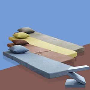 Meilleure vente au japon corée matelas en mousse triple pliable Gel mousse à mémoire de forme coussin de Massage en mousse confortable avec quatre ceintures réglables - Product Image 3