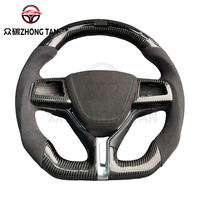 Volant sport en fibre de carbone Drift RS pour Maserati Quattroporte avec poignée en cuir et design à 3 branches