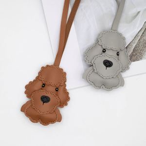 Cute PU Leather Dog Keychain HandBag Pendants <b>Bag</b> <b>Charms</b> Decoration Gift for Women Animal Ornament Car Keychain - Product Image 3