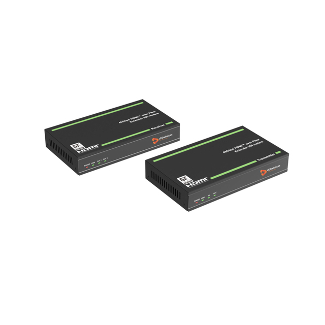 2.1 Fiber Extender 300m 48G 8K60 4K120 HDR10+ Dolby Vision VRR ALLM PS5 IR RS232 EDID Audio De-embed Lossless Transceiver
