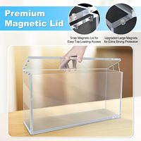 Boîte de présentation en acrylique magnétique pour booster SPC, protection en plexiglas haute transparence anti-UV pour collection de jeux TCG
