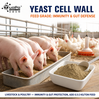 Complément alimentaire à base de paroi cellulaire de levure : Active la réponse immunitaire et adsorbe les agents pathogènes pour l'élevage, l'aquaculture et la nutrition animale.