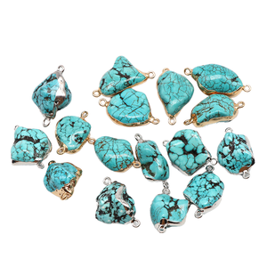 Collar de Moda con Colgante de Piedra Natural Irregular para Mujer, Joyería de Piedra Verde en Bruto Pulida, Regalo - Product Image 1