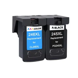 Cartouches d'encre remises à neuf pour Canon PG 245XL CL 246XL MG2420 MG2520 MG2522 MG2525