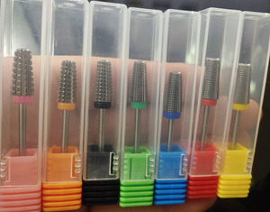 6 loại mũi khoan hợp kim thép vonfram Chất lượng cao chuyên nghiệp mũi khoan móng tay 5 trong 1 mới tay trái và tay phải có sẵn - Product Image 3