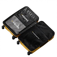 Valise à roulettes 20 pouces en PC, style bagage gaufré, personnalisable, durable, unisexe, pour voyages et excursions