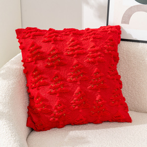 Nueva Funda de Almohada de Felpa 3D con Bordado de Árbol de <span class=keywords><strong>Navidad</strong></span>, Diseño <span class=keywords><strong>Moderno</strong></span> para Decoración Navideña del Hogar, Venta al por Mayor de Fábrica - Product Image 3