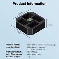 Chargeur de batterie NP-FZ100 durable OEM/RingTeam Fx3 pour appareils photo Sony A7S3/A7M3/A7R3/A7R4/A7M4/A9, chargeurs pour la photographie