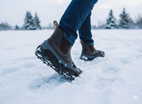 Crampons antidérapants pour chaussures – Grips de traction pour la marche sur neige et glace