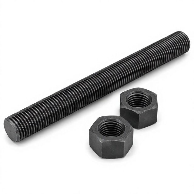 Astm A193 B7 Full Threaded Stud Bolt With 2 Heavy Hex Nuts Fastener for Flanges Valves Pressure Vessels
