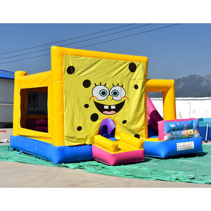 Colorido <span class=keywords><strong>Bob</strong></span> <span class=keywords><strong>Esponja</strong></span> castillo inflable tobogán combinación gorila casa saltar castillo hinchable para niños con soplador juego - Product Image 2