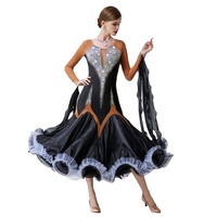 B-19448 Livraison Gratuite Personnalisée Valse Tango Robe Lisse Standard Robe De Danse De Salon Moderne de Haute Qualité Robe De Danse À Vendre