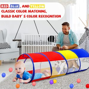 Túnel de juego para bebés de 1 a 3 años, fabricado en fábrica, tipo pop-up, para gatear, con actividades sensoriales, para interiores y exteriores. - Product Image 2
