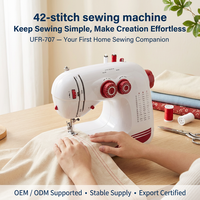 Machine à coudre plate UFR-707 pour usage domestique, couture de précision, longueur de point réglable, fonctionnement sans tracas