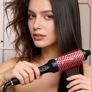 Herramientas <span class=keywords><strong>de</strong></span> Peinado Eléctricas Profesionales <span class=keywords><strong>3</strong></span> en 1, Peine Alisador <span class=keywords><strong>de</strong></span> Cabello Multifunción <span class=keywords><strong>de</strong></span> un Solo <span class=keywords><strong>Paso</strong></span>, Rizador, Cepillo Redondo para Cabello - Product Image 1