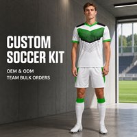 Seragam Sepak Bola Pria Bergaris Custom, Jersey Lengan Pendek Bahan Mesh Cepat Kering, Celana Pendek, Kaus Kaki untuk Pertandingan Tim Sepak Bola, OEM ODM, Pasokan Grosir