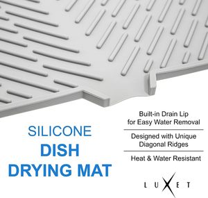 Thêm lớn món ăn thoát nước Mat Silicone món ăn khô Mat BPA miễn phí dễ dàng để làm sạch khô pad cho nhà bếp truy cập - Product Image 3