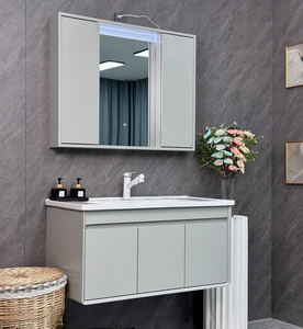 Fregadero de cocina de roble blanco con coctelera MDF de lujo personalizado con gabinetes Diseños modernos para cocinas pequeñas para dormitorio Baño Escuela - Product Image 3