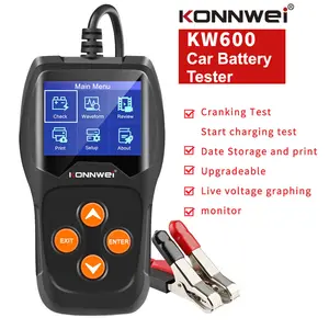 Battery Tools KONNWEI KW600 Car Battery Tester 12V 100 to 2000CCA 12 Volts for the Car Quick Cranking Charging Diagnostic