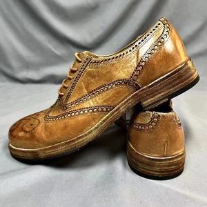 Goodyear cheval cuir hommes chaussures bloc sculpté chaussures en cuir formelles britannique rétro usé lavage à la main travail chaussures hommes - Product Image 4