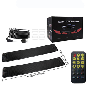 Pantalla LED para Parabrisas de <span class=keywords><strong>Coche</strong></span> 2 en 1 Ojos de Diablo 64*20 96*20 con Control por App y Remoto Pantalla Decorativa DIY <span class=keywords><strong>Luz</strong></span> Indicadora Ojos Animados - Product Image 2