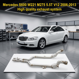 Downpipe 304 SS High Flow Sport Cat pour Mercedes S600 W221 M275 5.5T <span class=keywords><strong>V12</strong></span> 2006-2013 - Product Image 1