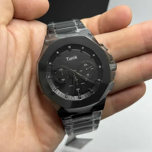 Montre <span class=keywords><strong>Chronographe</strong></span> Sportive de Luxe pour Homme Turck HB1514087, Bracelet en Acier Inoxydable, Quartz, Cristal, Aiguilles, Étanche 50m, Vente en Gros - Product Image 5