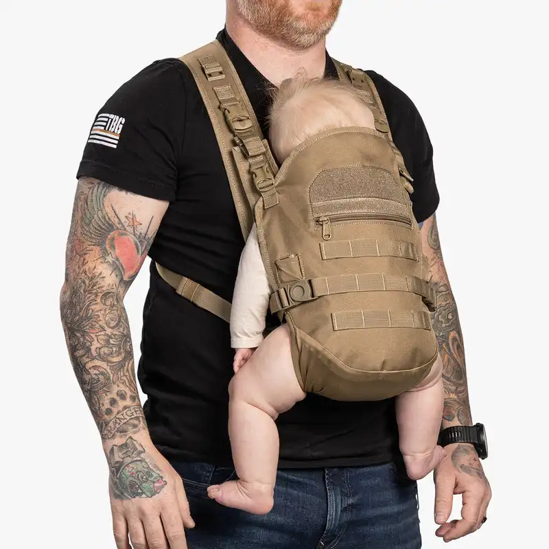 Custom Baby Gear Hiking Tactical Baby Carrier For Dads With Molle Baby Carrier Bag
