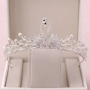 Couronne de mariée vintage, accessoires pour mariage, couronne féerique de cygne, diadème et couronne Simple