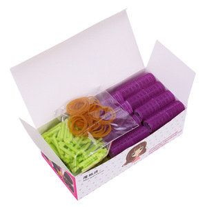 <b>Hair</b> <b>Roller</b> Set Plastic Heatless Snap Type Large Purple <b>Small</b> Blue Cylinder For Voluminous Textured <b>Hair</b> Styling - Product Image 5