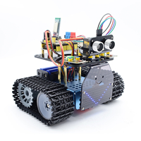 Kit de Coche Robot Tanque Educativo STEM Keyestudio V3.0, Kit de Iniciación de Robótica de Tanque Programable para Arduino