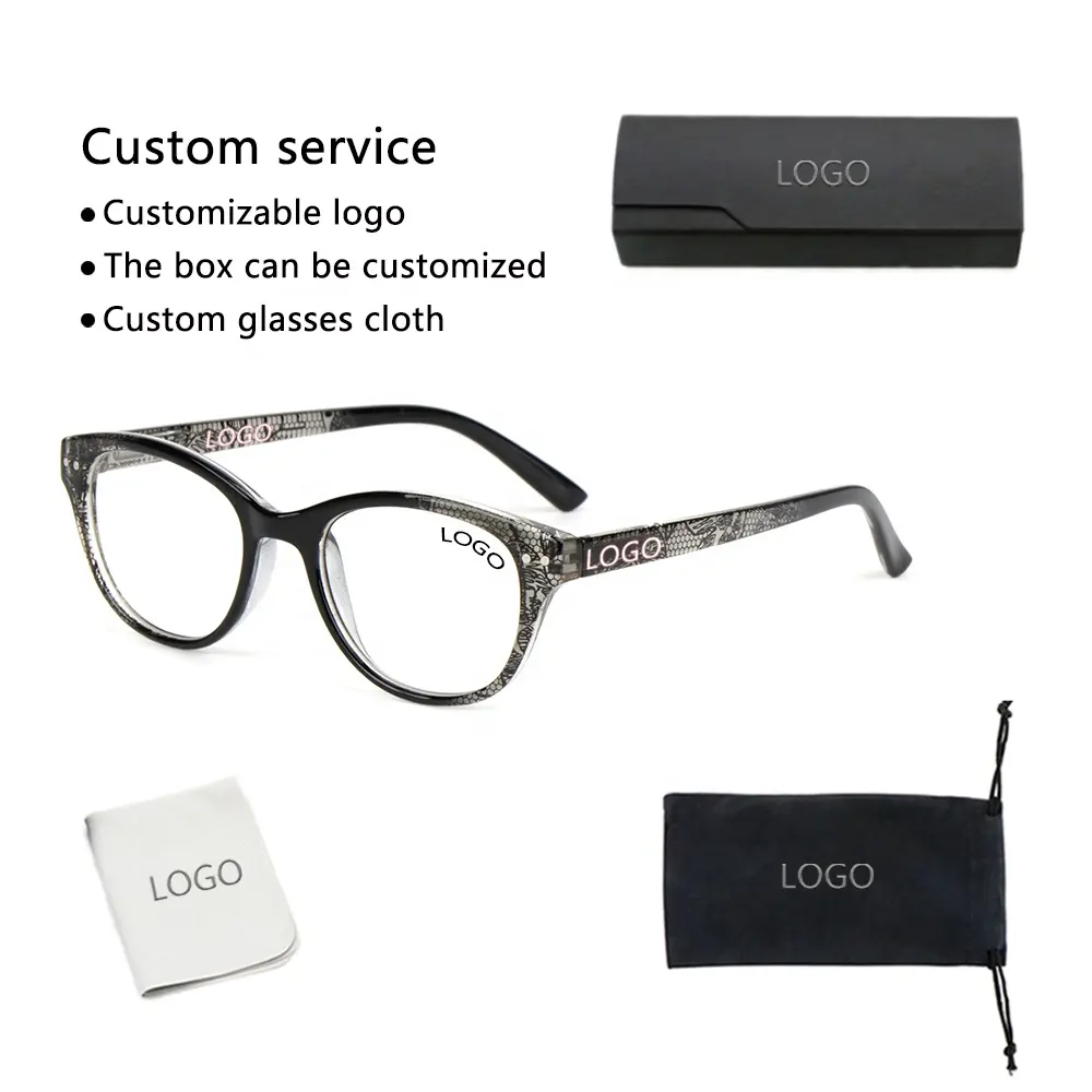 2023 reading glasses Clear Women Sale Black Silver Gold Cheap anti blue light luxury thin optics reading glasses for unisex