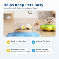 Nouveau design Jouet distributeur de friandises interactif pour animaux de compagnie en forme de pieuvre avec lumière et son