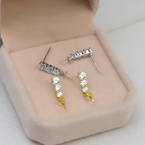 Accessoires de bijouterie vintage en argent S925 pour femme, pendentif d'oreille avec boucles d'oreilles et ensemble de tête, plateau vide et semi-fini 1275 - Product Image 4