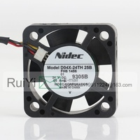 Ventilateur de refroidissement axial pour châssis de CPU, Japon Nidec, 5V 12V 48V DC 24V 0.08A AC EC 4010 40X40X10MM 4CM, trois fils, D04X-24TH 25B