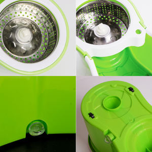 Serpillères rotatives pour la maison <span class=keywords><strong>les</strong></span> plus vendues en <span class=keywords><strong>2021</strong></span>, fabrication de serpillères magiques à 360 degrés, serpillère paresseuse avec seau en acier inoxydable, ensemble de serpillères pour nettoyer le sol - Product Image 2