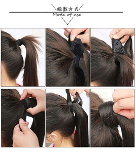 Dài clip trong tổng hợp kiểu tóc đuôi ngựa chịu nhiệt sợi tóc mở rộng quấn quanh sợi tóc xoăn thẳng đuôi ngựa - Product Image 5