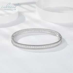 Argento <span class=keywords><strong>925</strong></span> originale <span class=keywords><strong>oro</strong></span> placcato totale 5 <span class=keywords><strong>carati</strong></span> taglio brillante diamante Test tutto D colore Moissanite bracciale braccialetto da donna - Product Image 2