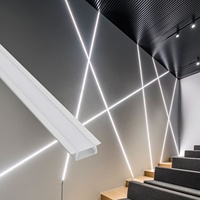 Profilé en aluminium pour bande LED 022A, encastré, en alliage d'aluminium 6063 anodisé, canal lumineux à rainure en T, série 6000