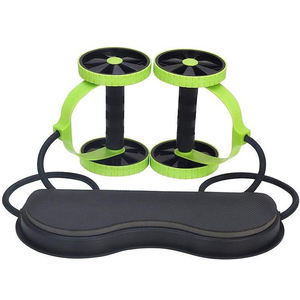 Rouleau d'entraînement double <span class=keywords><strong>pour</strong></span> les <span class=keywords><strong>abdominaux</strong></span>, équipement de Fitness à domicile, antidérapante, offre spéciale, en stock - Product Image 1